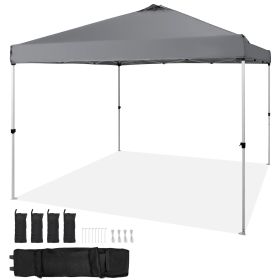 Pop Up Canopy Tent, 10 x 10 ft, 250 D PU Silver Coated Tarp, with Portable Roller Bag and 4 Sandbags